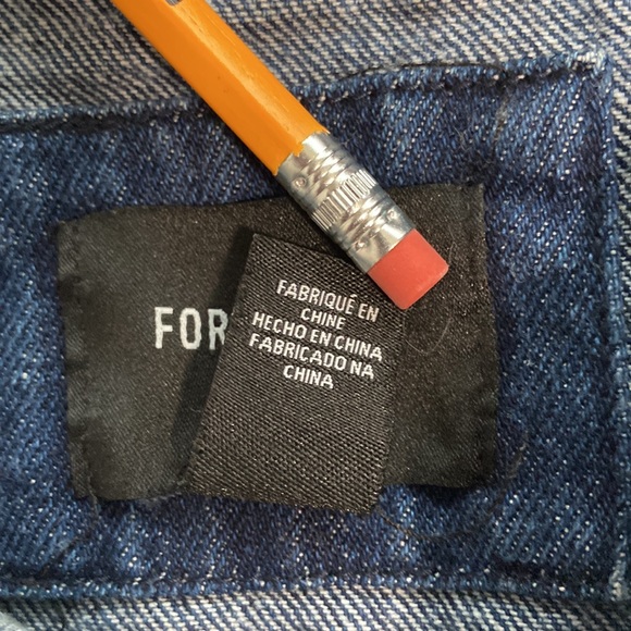 Forever 21 Denim Jacket Men Size Medium - Picture 7 of 12